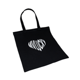 MVLUCKY White Heart Logo Tote Bag